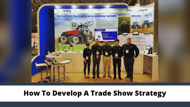 staff at a trade show exhibit